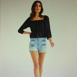 7 For All Mankind The Puff Sleeve Top NWT